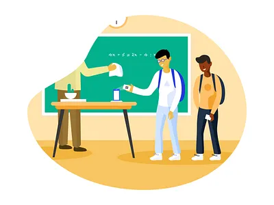 Sesame : the register of students has never been easier art branding color design education illustration minimalism school ui vector