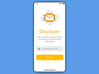 Subscribe mobile form/page clean electronics form minimalism mobile simple sketch subscribe subscribe form uxui