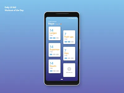 Workout of the Day | Daily UI 062 android app dailyui design exercise sketch sport ui ux workout