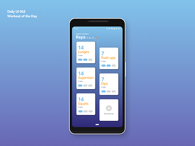 Workout of the Day | Daily UI 062 android app dailyui design exercise sketch sport ui ux workout