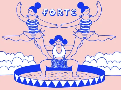Filles Forte Pyramid hand drawn illustration ipadpro