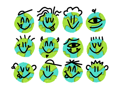 🌎🌍🌏 art doodle drawing earth fun illustration planetearth procreate smiley
