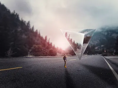 Geometric Photo Manipulation illustration ilustration photography ui design ux design vector