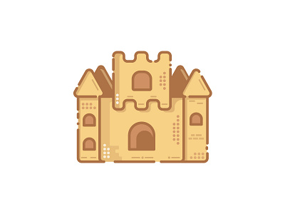 Sand castle (15/30) adobe illustrator beach design dribbbleshot flatdesign icon illustration logodesigner sandcastle vector