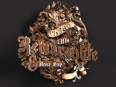 Remarkable 3d design illustration type typography