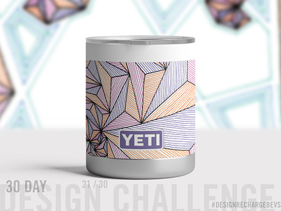 Proposed custom YETI design 21/30 abstract art art licensing branding drawing geometric geometric illustration graffiti hand drawn illustration line art op art packaging design packaging mockup pattern pattern design surface design textile design triangle triangles urban art