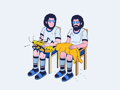 🐞Hard and soft 😹 bug bugs cat chair hand illustration man vector