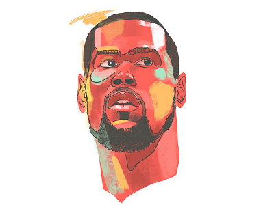 Kevin Durant apple athlete basketball champion colorful design digital sketch drawing face finals head illustration kevin durant league nba pencil portrait procreate sketch sports