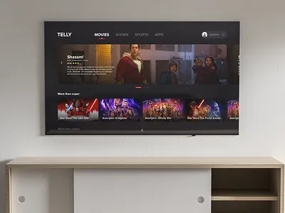 Telly - The True TV App app dark mode light mode minimal tv tv app ui uiux visual