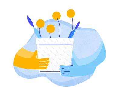 Grow growth business character design customers growth hands illustration illustrator partners vector