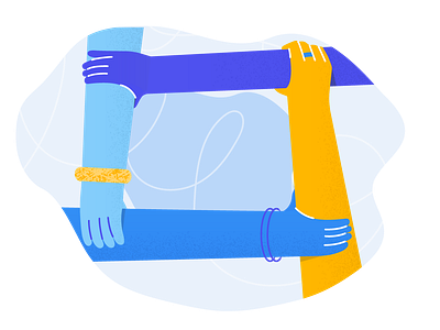 Work together business character design company coworkers hands illustration illustrator unify values vector