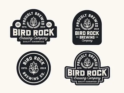 Branding | "Bird Rock Brewing No.2" badges beer beer badges beer branding beer label beer logo branding brewery brewery branding brewery logo design exploration freelance illustration logo typography vector