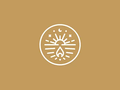 The Sunset Collective - Simple Mark beach bonfire logo sunset