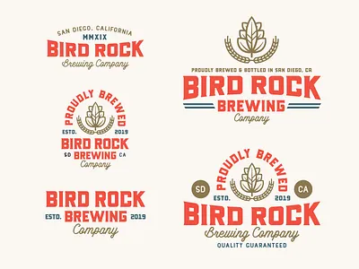 Branding | "Bird Rock Brewing No.4" badge design badges beer beer art beer branding beer label beer logo branding branding design brewery brewery logo design exploration freelance illustration logo san diego style typography