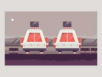 Illustration | "Martian Colony No.1" colony design doodle exploration freelance fun illustration mars nasa planets space space exploration space x style texture vector
