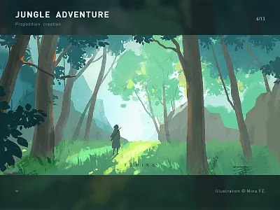 Jungle adventure adventure green illustration jungle scenery tree