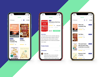 Bookstore | App Design app branding design design app flat minimal type typography ui ux