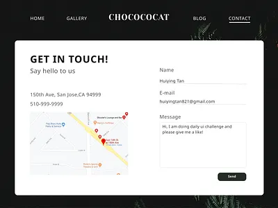 Daily UI challenge #028 — Contact US 028 app contact contact us daily 100 daily challange dailyui design design app ui web