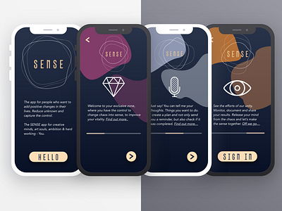 Splash Screen adobe xd adobexd app creativehunger daily ui 093 dailyui design designmadness enjoy the moment iphone iphone x mobile app sense splash screen ux ui design uxlover