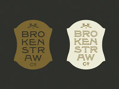 Brokenstraw Crest alaska appleseed badge crest dan x. solo forrest gold inline solotype spur type typedesign typography vintage vintage type