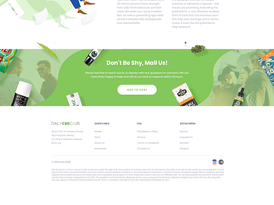 CBD Product Page 2d art about us page branding clean contact us design flat footer design homepage homepage design illustration minimal ui ux vector web website