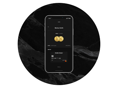 Golden Suisse App app app design banking flat minimal mobile mobile app typography ui ux