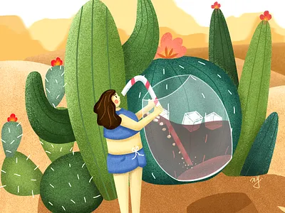 hot day desert drinks hot summer sun