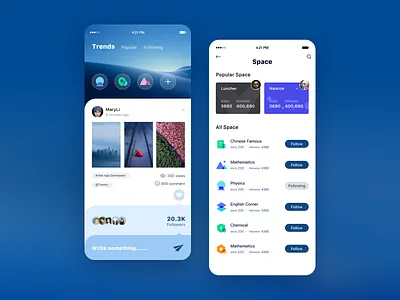 Class Space app study ui