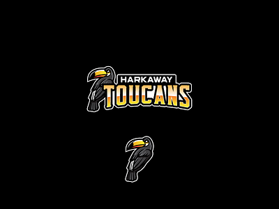 Harkaway Toucans basketball logo cartooning illustrator mascot logo sports logo