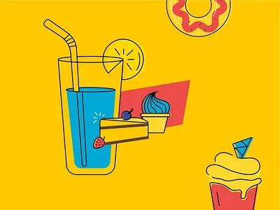 Food love communication concept design food foodie illustration mojito refreshment