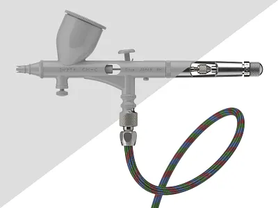 Iwata CM-C Airbrush (3d) 3d airbrush c4d cinema4d cycles insydium iwata