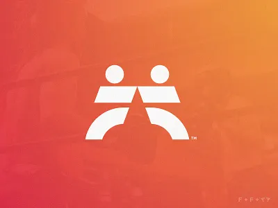 Fight Freaks - Logomark Design double meaning f letter ff fight club gradient color hidden message lettermark martial arts mma monogram design taekwondo trade mark