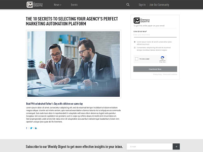 Martech Gazette Web Page Design branding concept creative design landing landing page nisha nisha droch nisha f1 page site typography web web page website