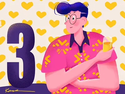 3 invites invitions 插图 爱 设计