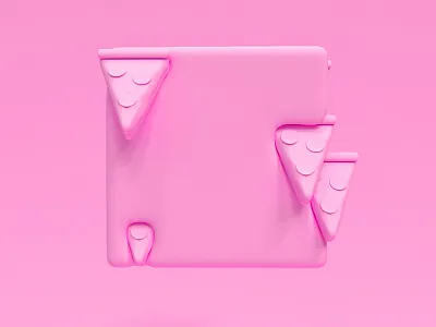 Pink Pizza. adobe animation art artist c4dr20 cinema4d happy lolly motion octane octane render pink pizza poster posterdesign satisfying shapes summer swiss vector