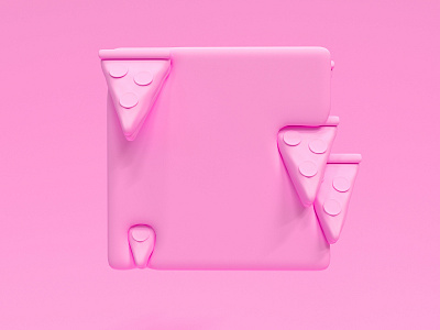 Pink Pizza. adobe animation art artist c4dr20 cinema4d happy lolly motion octane octane render pink pizza poster posterdesign satisfying shapes summer swiss vector