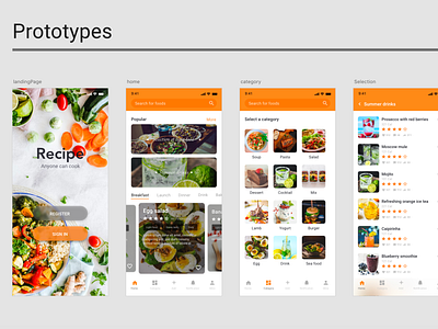 Recipe App app design mobile mobile app ui