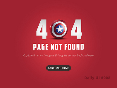 Daily UI 008 404 error 404 error page 404page captain america daily 100 challenge daily ui daily ui 008 daily ui 009 dailyui dailyuichallenge design dribbble best shot error 404 errorpage marvel ui uidesign uiux ux