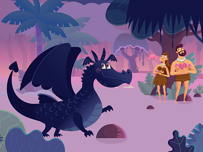 Friendly Scary Dragon 2d 2dart artist blue concept cute design digital dragon dragons explainervideo illustration illustrator monika klobcar purple vector vector art vectorart vectorillustration vectors