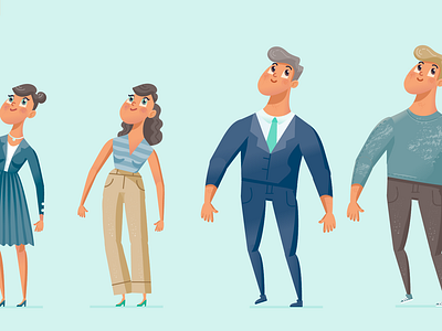 2D Characters 2d 2d artist art character character design cute design digital illustration illustrator monika klobcar vector vector art