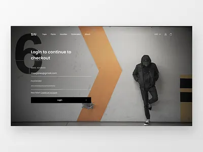 SAI - part three flat landing landing page landing screen login minimalism photography sign up ui unsplash ux web design webdesign website