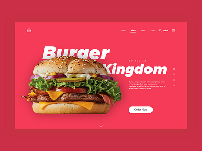 Burger Kingdom Landing Page