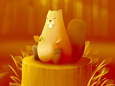 Beaver animal beaver forest illustration vector wood