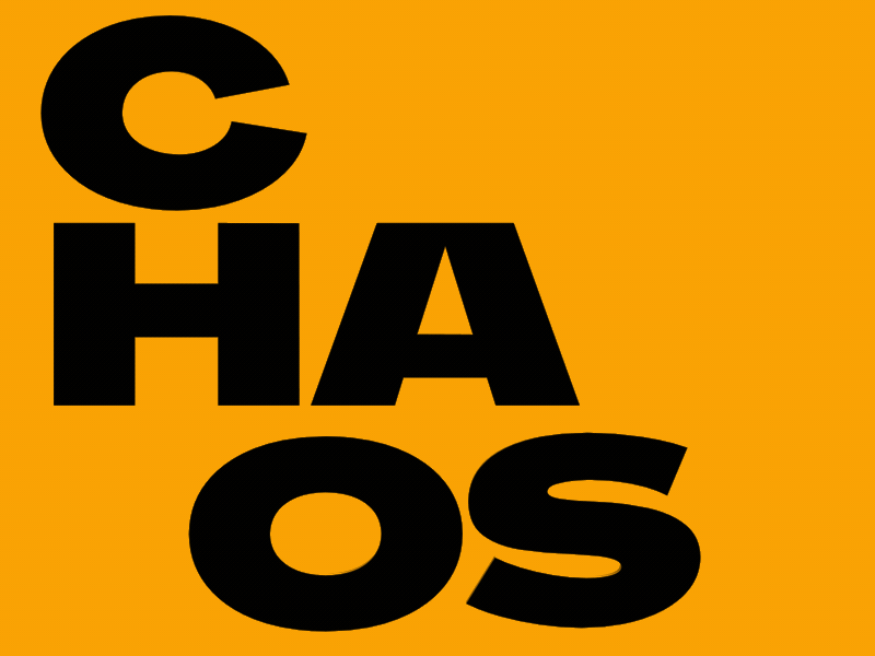 cHaOs animation design kinetic type kinetic typography motiongraphics typography
