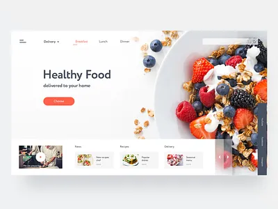Healthy Food Design Concept food healthy ui design web webdesign