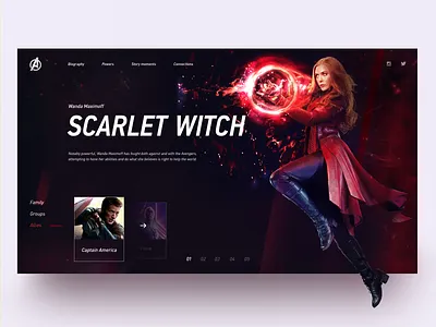 Scarlet Witch ui ui design ux web