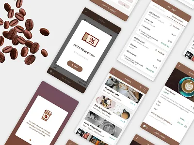 Deera Order App add to cart cafe clean coffee app coffee cup coffee mobile app daily delivery app delivery service drinks food ordering map order order food ordering product product detail schedule shipping tracking app