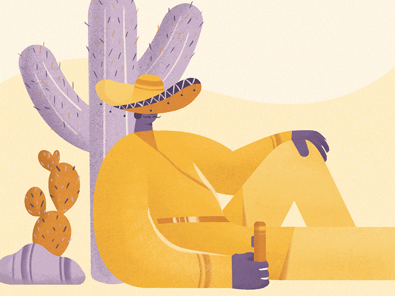 The Force is strong with Obi-Juan 2d animation after effects animation character character animation character design illustration jedi light saber mexican moustache obi juan star wars star wars day