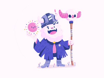 Wizard Yeti character fantasy illustration illustrator monster playful vector wizard