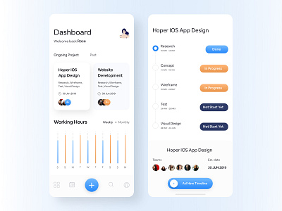 Project Management App UI app apple debut design free freebie icon illustration illustrator ios istiakui minimal mobile app project management task management typography ui user interface ux web